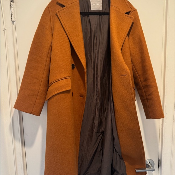 Everlane Double Breasted Wool Coat in Toffee - Picture 5 of 8